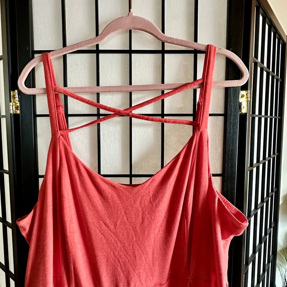 Torrid Coral Yellow Ombre Maxi Dress | Size 4 | Jersey Knit - Picture 3 of 5